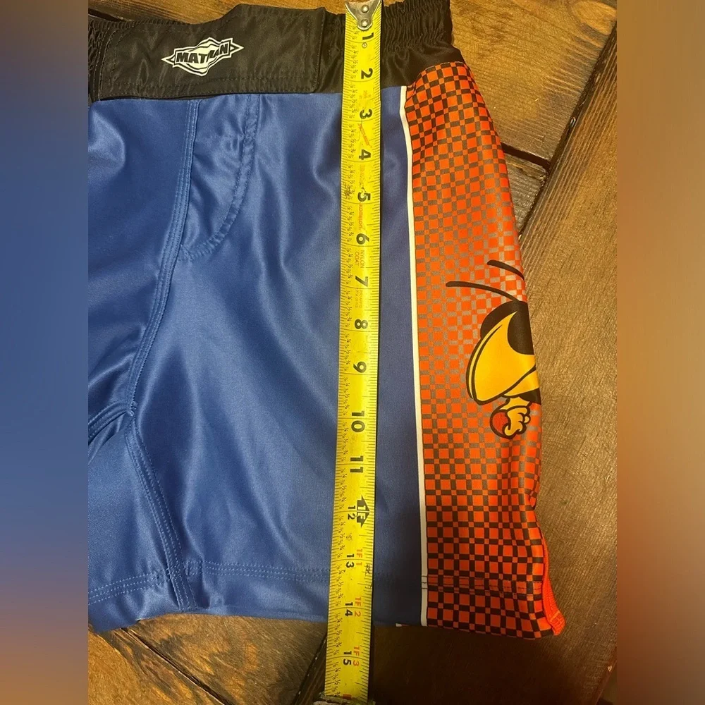MatMan wrestling/jujitsu shorts. Red, blue, hornets, size 2xs with drawstring - Picture 5 of 10